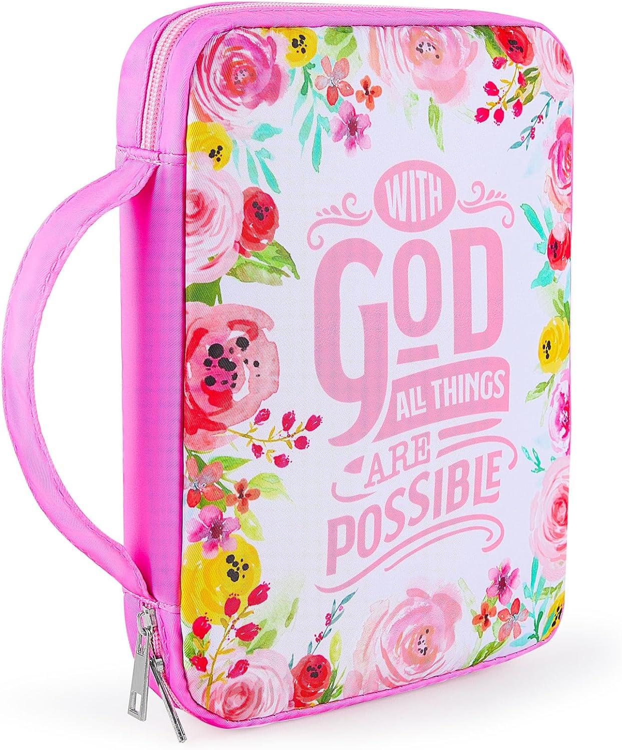 icosy bible covers for women girls kids bible case large bible tote bag with handle bible journaling supplies