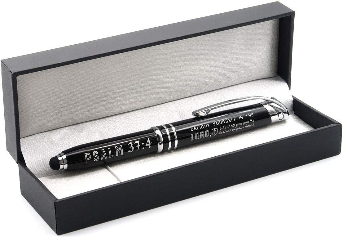 inkstone psalm 37 4 religious bible gift penlight with illuminated writing tip and stylus bible study journal