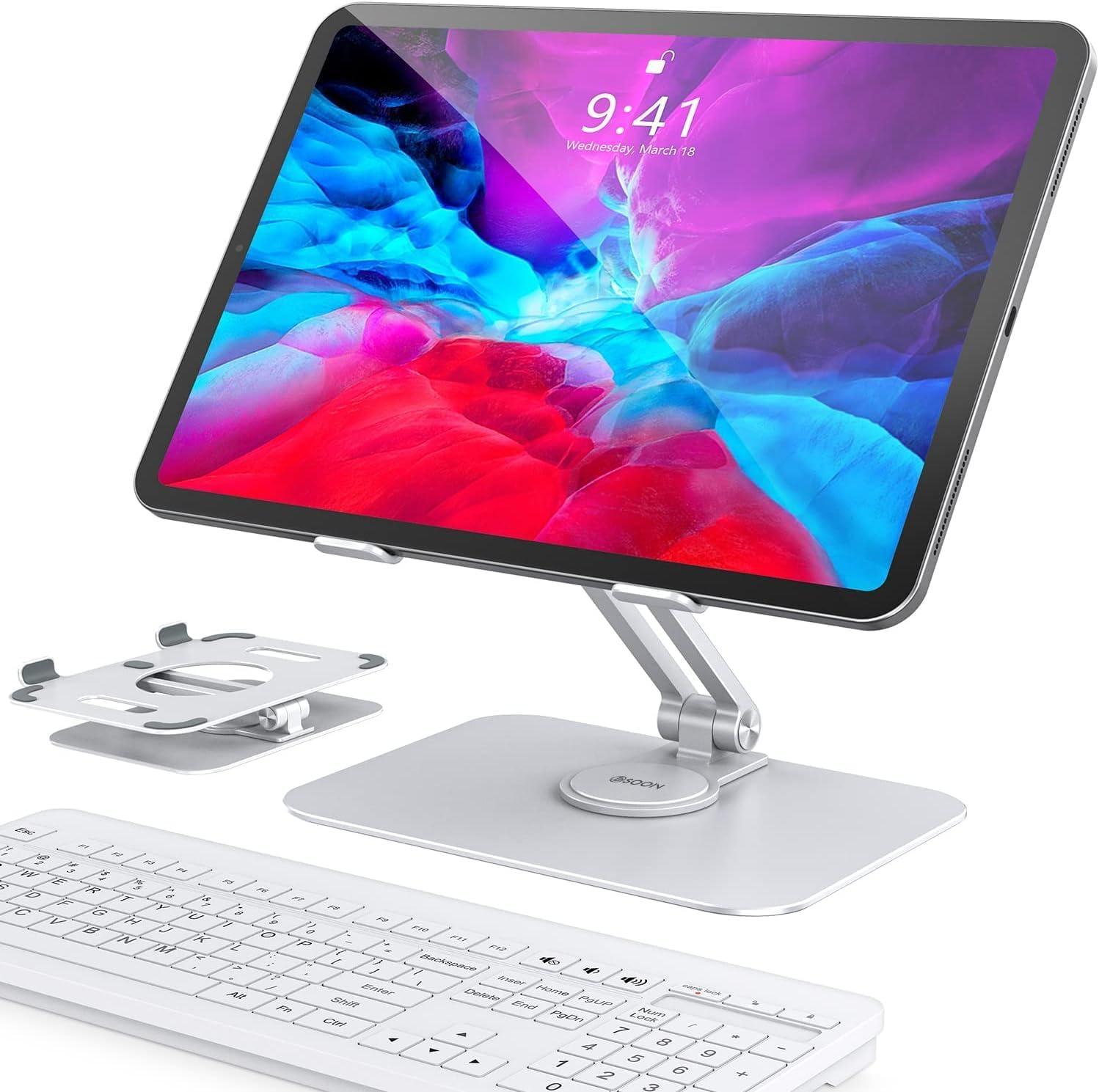 bsoon ipad stand adjustable ipad holder desktop tablet stand compatible with ipad 2021 pro 12.9,11,10.5,9 7