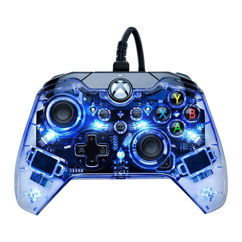 afterglow led wired game controller  rgb hue color lights  usb connector audio controls dual vibration