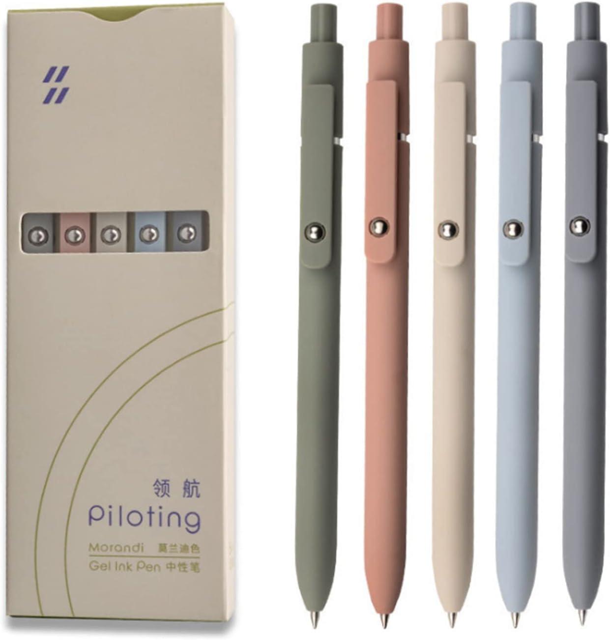 UIXJODO Gel Pens 5 Pcs 0 5mm Japanese Black Ink Pens Fine Point Smooth Writing Pens