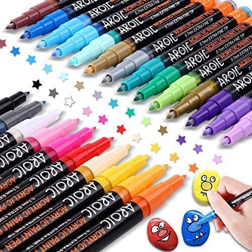 acrylic paint pens for rock painting - write on anything! paint pens for rock  acrylic b07t2gj3mr