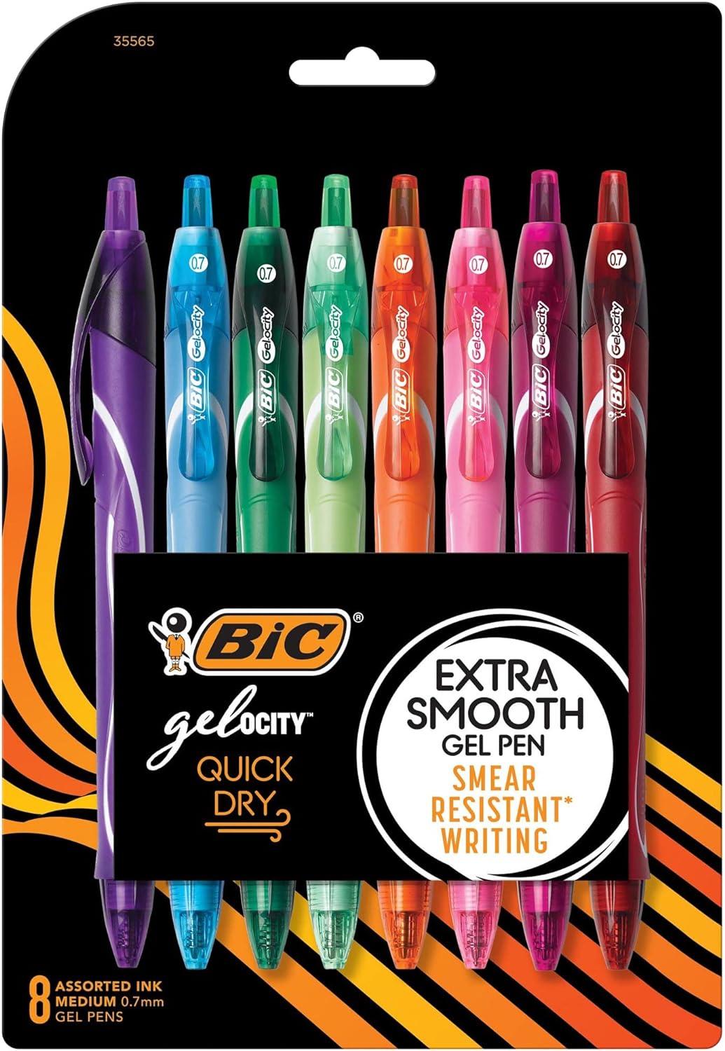 bic gel-ocity quick dry special edition fashion gel pen medium point 0 7mm assorted colours  bic b01n5tkjbh
