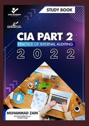 cia part 2 practice of internal auditing 2022 1st edition muhammad zain b09pm3vpsw, 979-8794969474