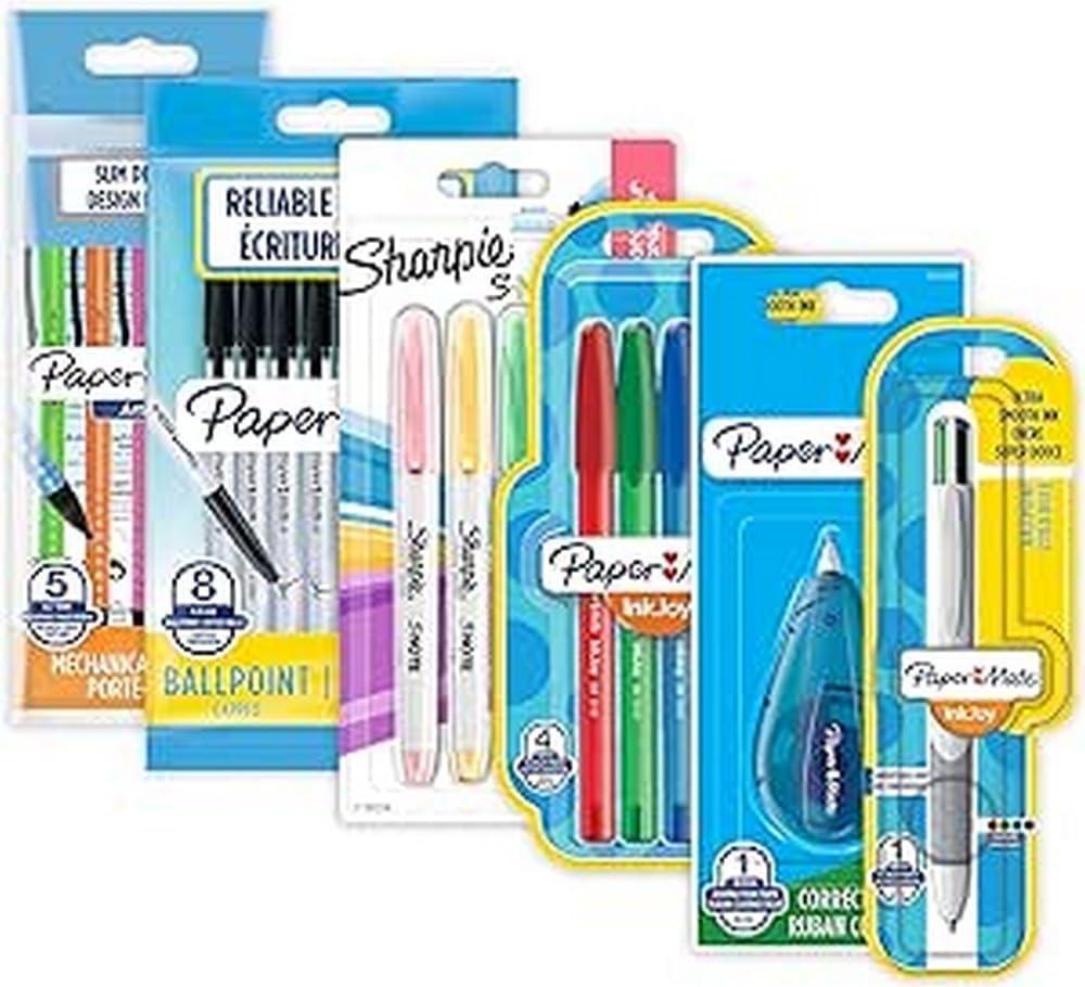 paper mate and sharpie pens set stationery supplies ballpoint pens highlighters mechanical pencils and