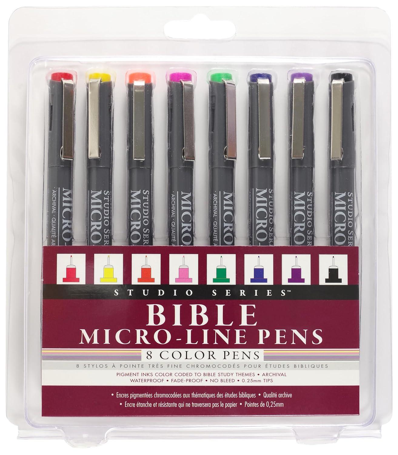 bible micro-line color pens 8-piece set  peter pauper press 1441329862, 978-1441329868