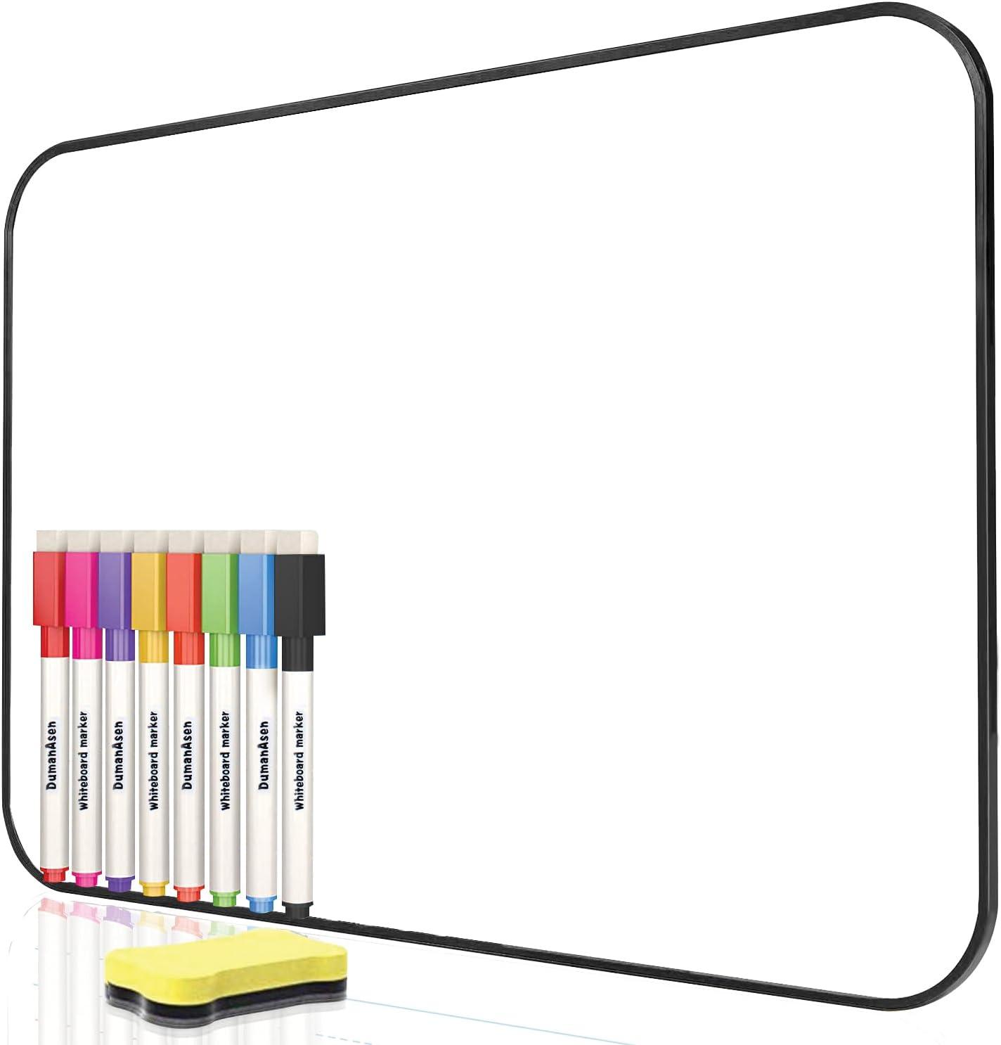 dumanasen dry erase whiteboard dumanasen double sided magnetic white board with dry erase pens and eraser 