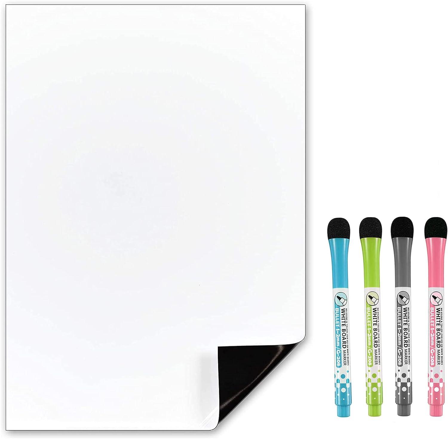 tms a4 magnetic whiteboard for fridge kitchen white board with dry wipe pens for memos  the magnet shop