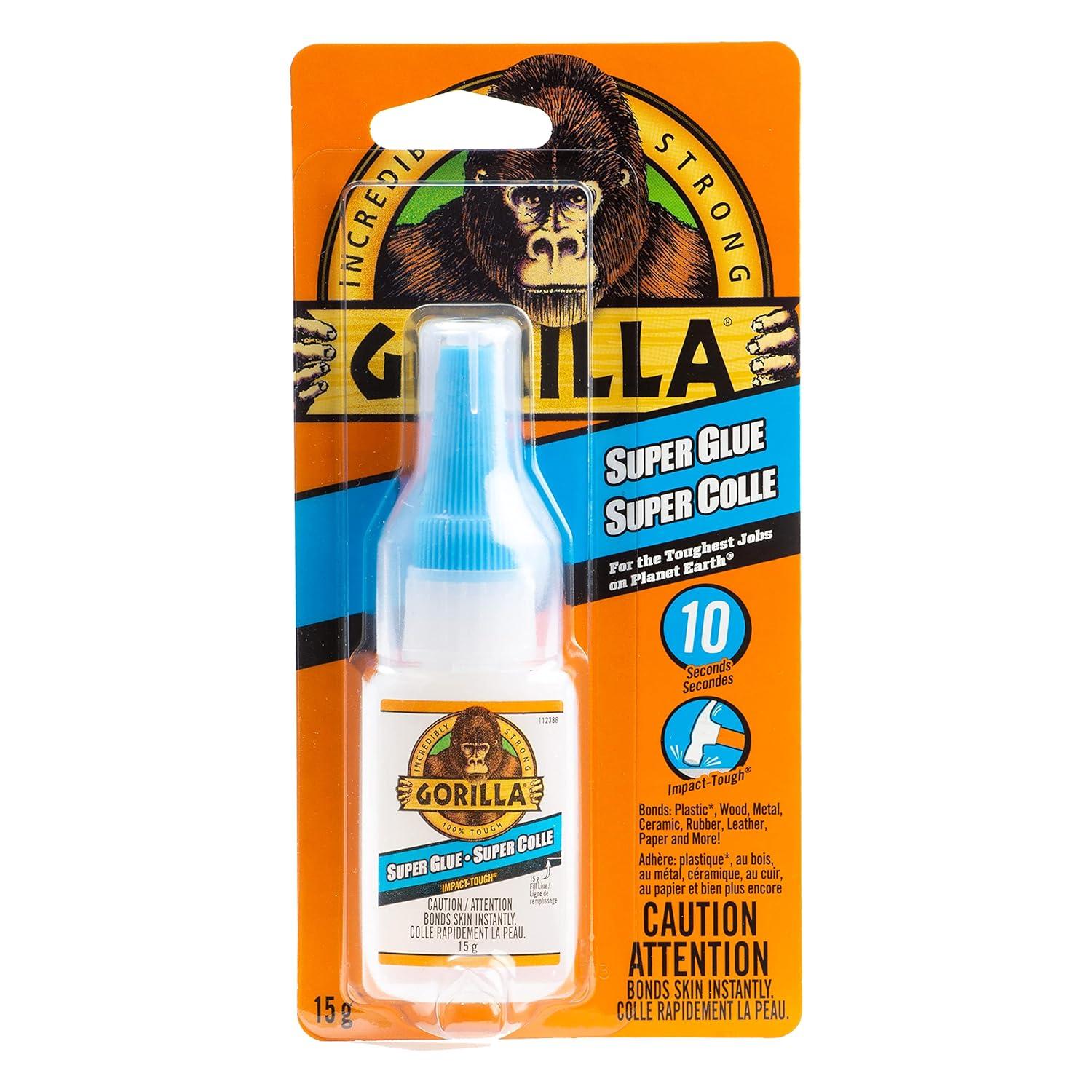 gorilla super glue liquid fast-setting versatile cyanoacrylate glue 0 53oz/15g  gorilla b0bzb8ymtc