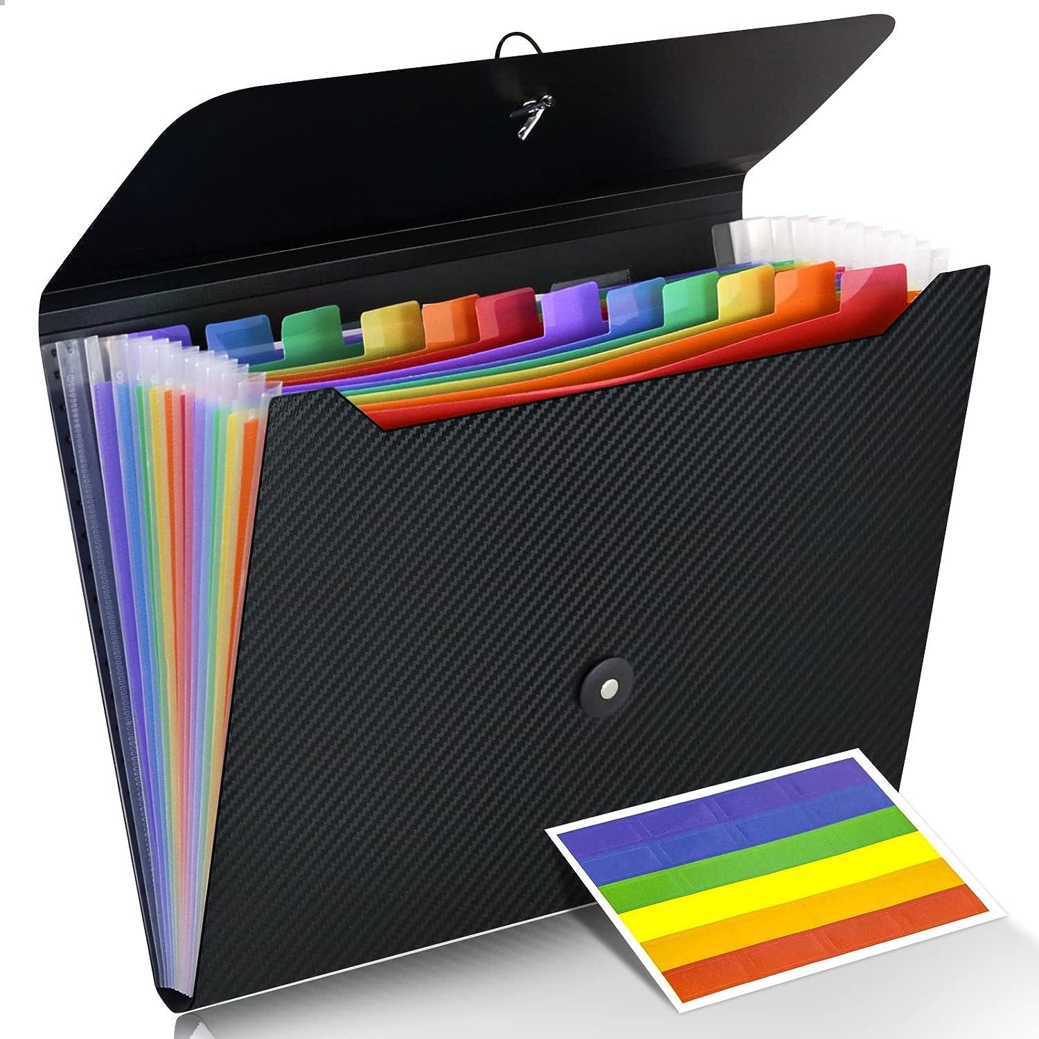 cesil accordian file organizer expanding file folder 13 pockets a4 letter size paper document receipt folder
