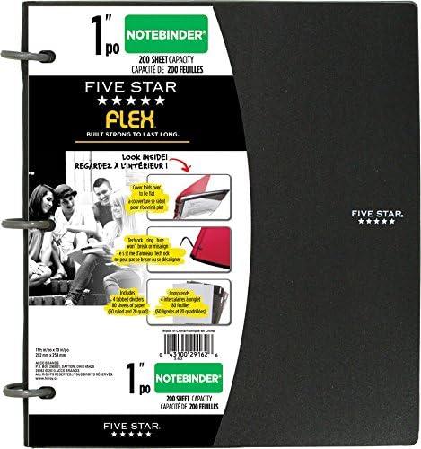 five star flex notebinder 10 x 11 5 inches includes 2 note pockets 2 note protectors and 60 sheets of paper
