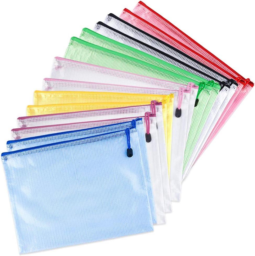 tuparka a5 plastic zip wallets pvc ziplock bag mesh document bags for school office cosmetics receipts