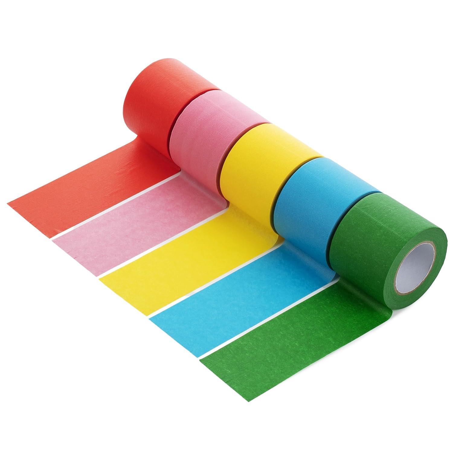 mr. pen- colored masking tape 16 yards per roll 2 inch wide 5 rolls colored painters tape paper tape  mr. pen