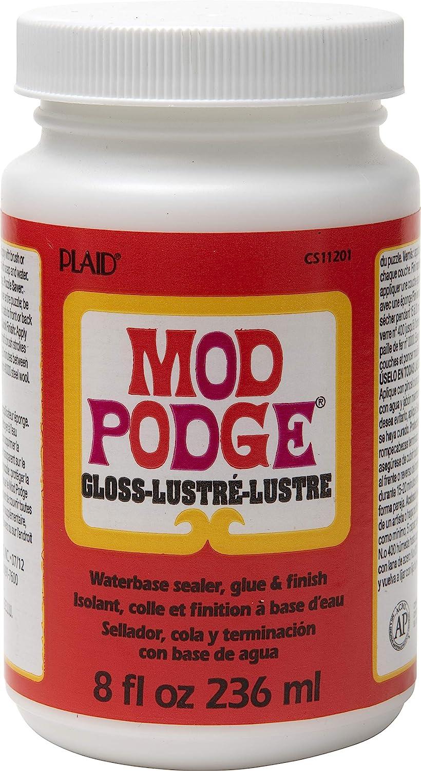 mod podge waterbase sealer glue and finish 8-ounce cs11201 gloss finish  mod podge b003w0xr8m