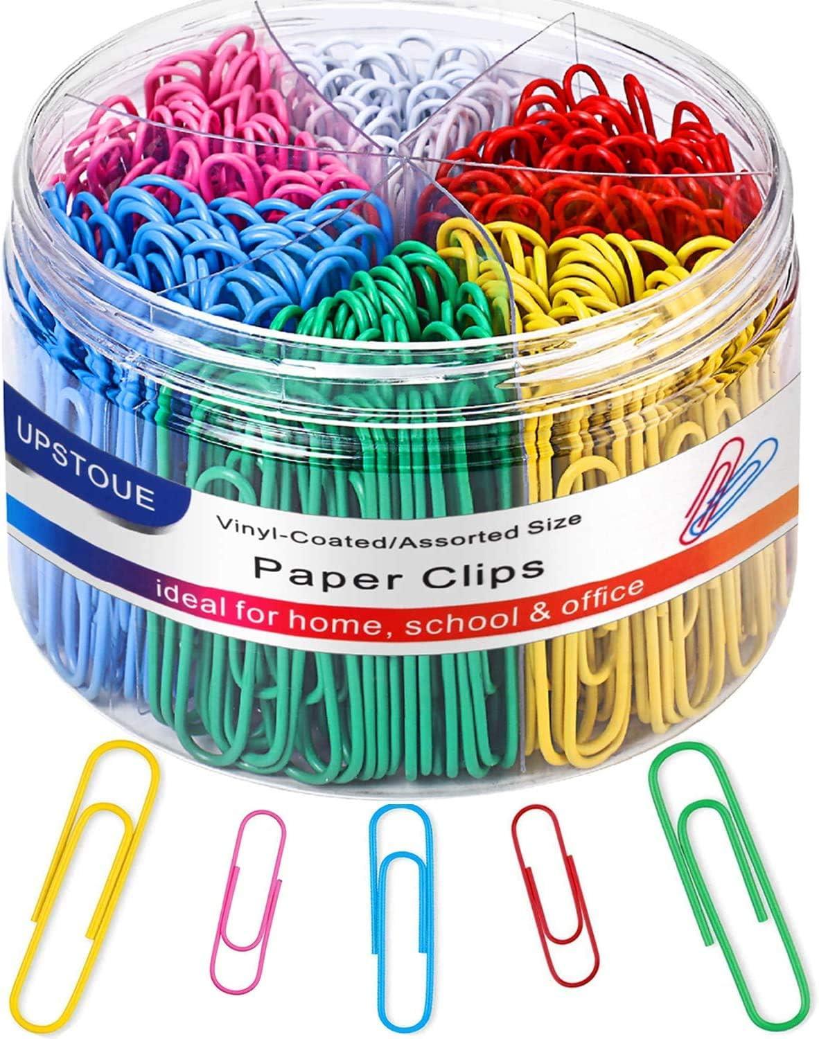 vinaco paper clips colorful medium and jumbo 1 3 inch and 2 inch paper clips durable and rustproof coated