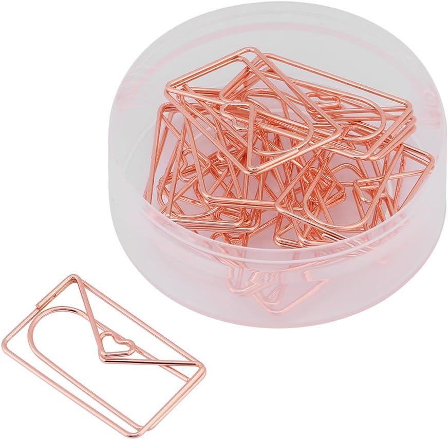 12pcs envelop shaped paper clips creative metal wire bookmark memo clip document organizing clip for office