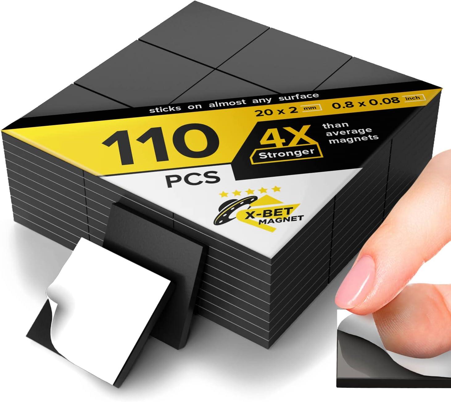 magnetic squares - flexible sticky magnets - peel and stick magnetic sheets - tape is alternative to magnetic