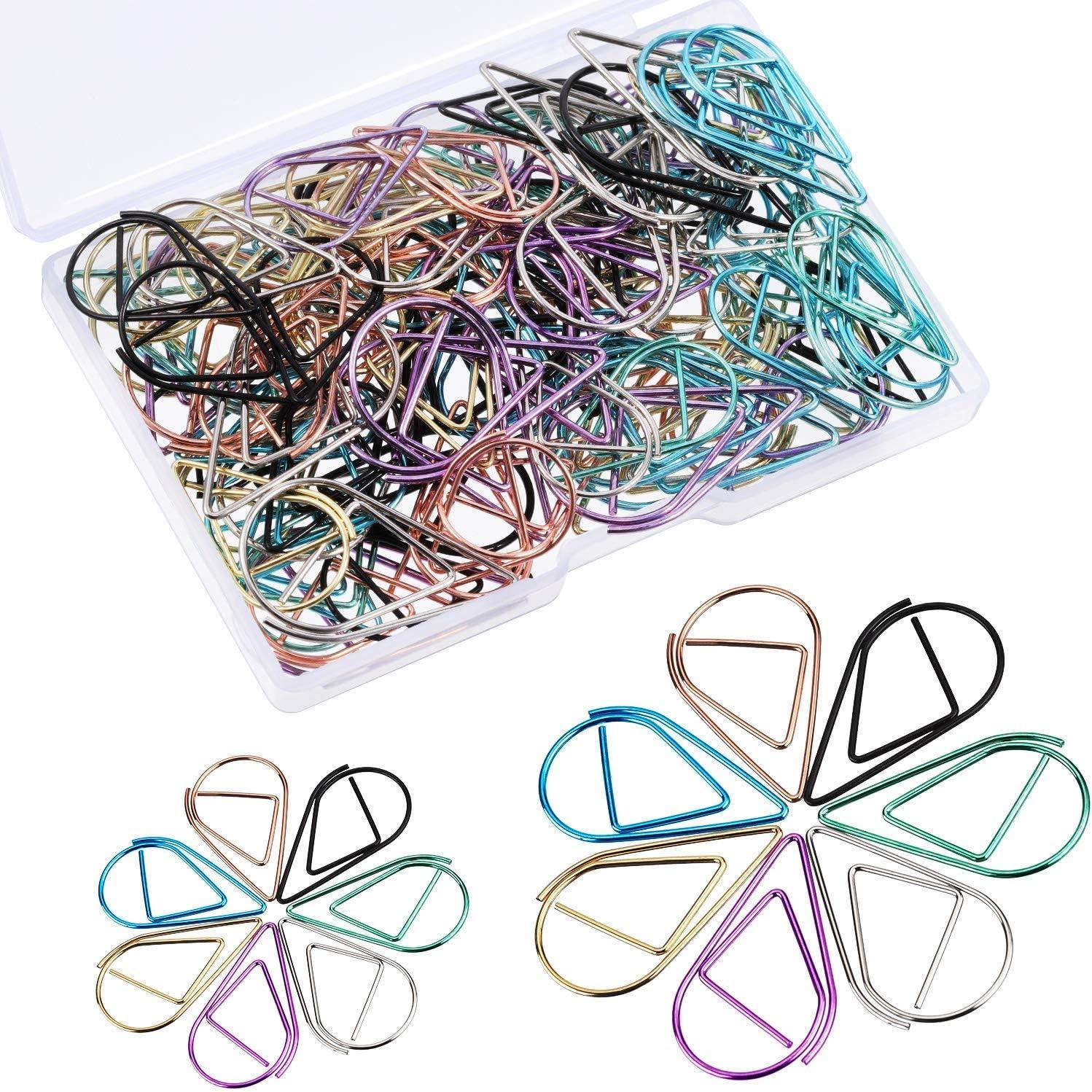 quesuc 105 pieces multicolor paperclips metal paper clips for school office supplies size a  quesuc b0995mjjkx