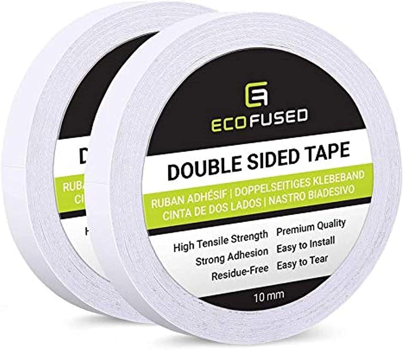 Premium Double Sided Adhesive Tape - Width 0 4 Inch 10 Mm - Length 55 Yards 50 M - For Arts And Crafts DIY And Office