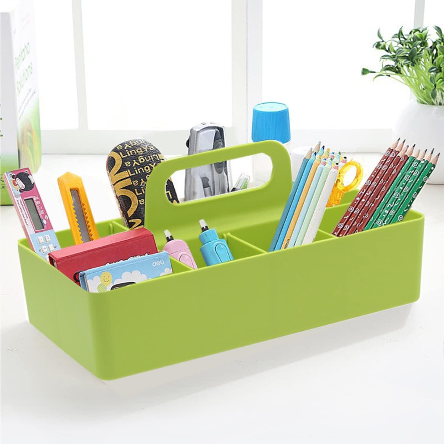 foreverie stackable desk organizer with 8 compartments for stationery arts and craft supplies multiuse