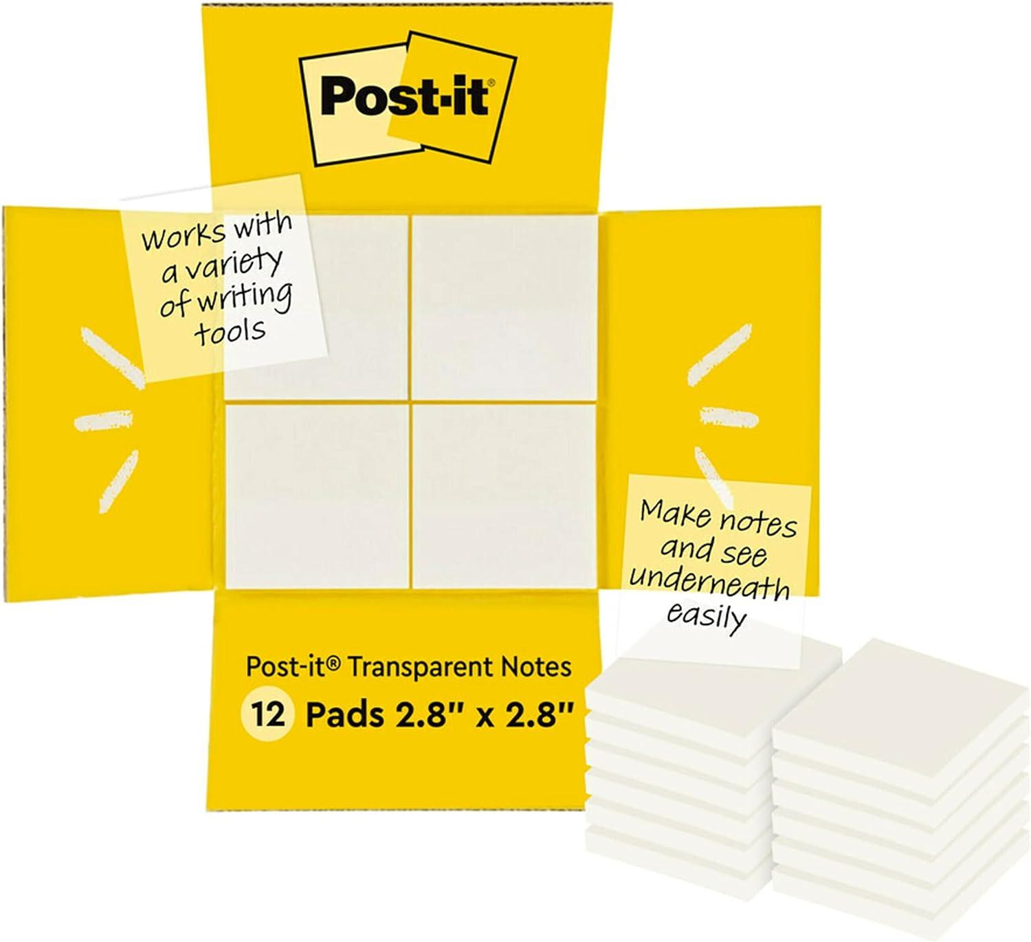 post-it transparent notes clear sticky notes to markup textbooks and planners safely minimalist aesthetic