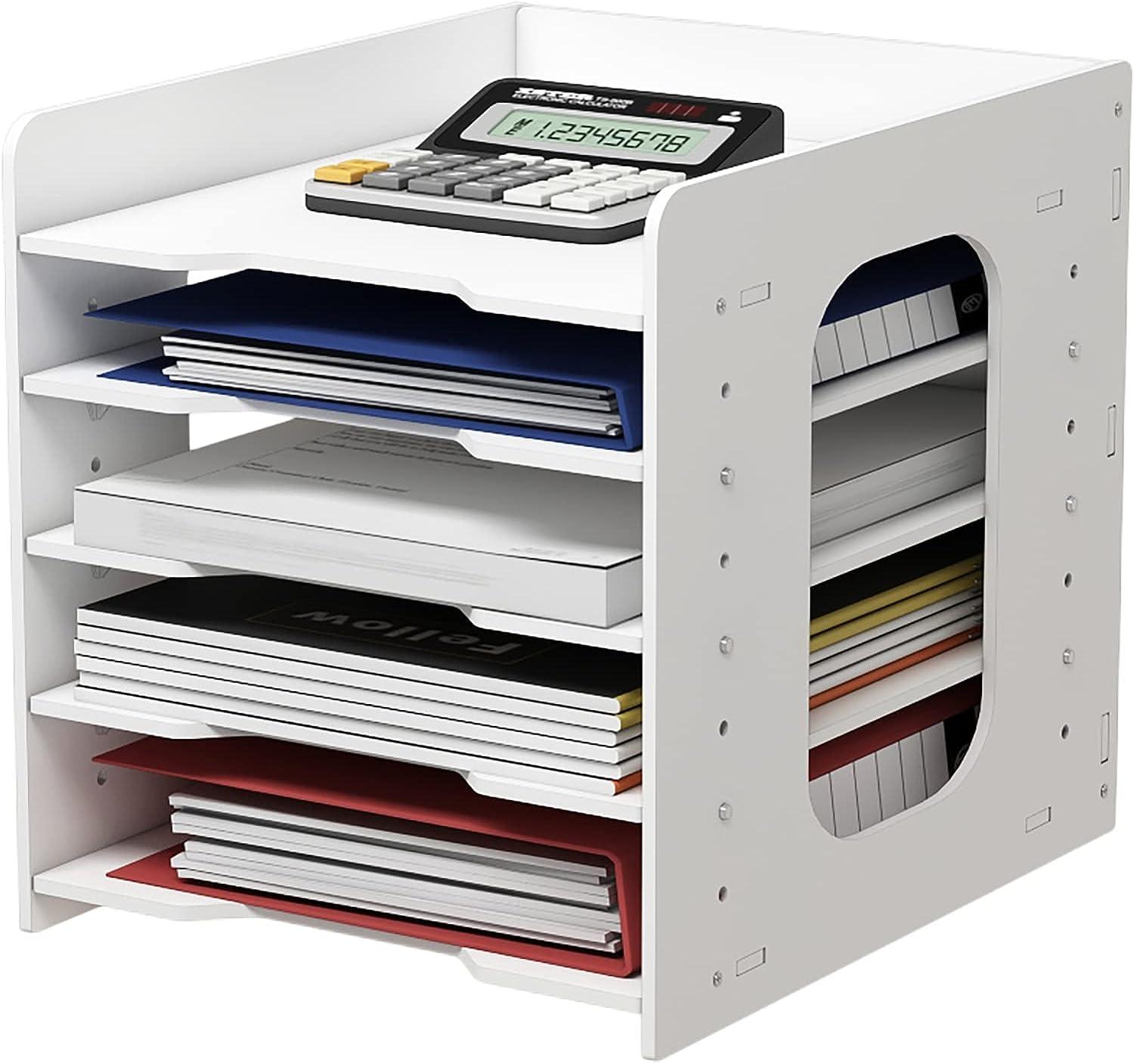 5-tier office paper organizer for desk desktop organizer file holder letter tray and a4 paper holder document