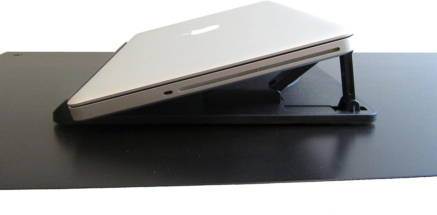 uncaged ergonomics swivel laptop stand adjustable height rotating desktop computer riser for notebooks under