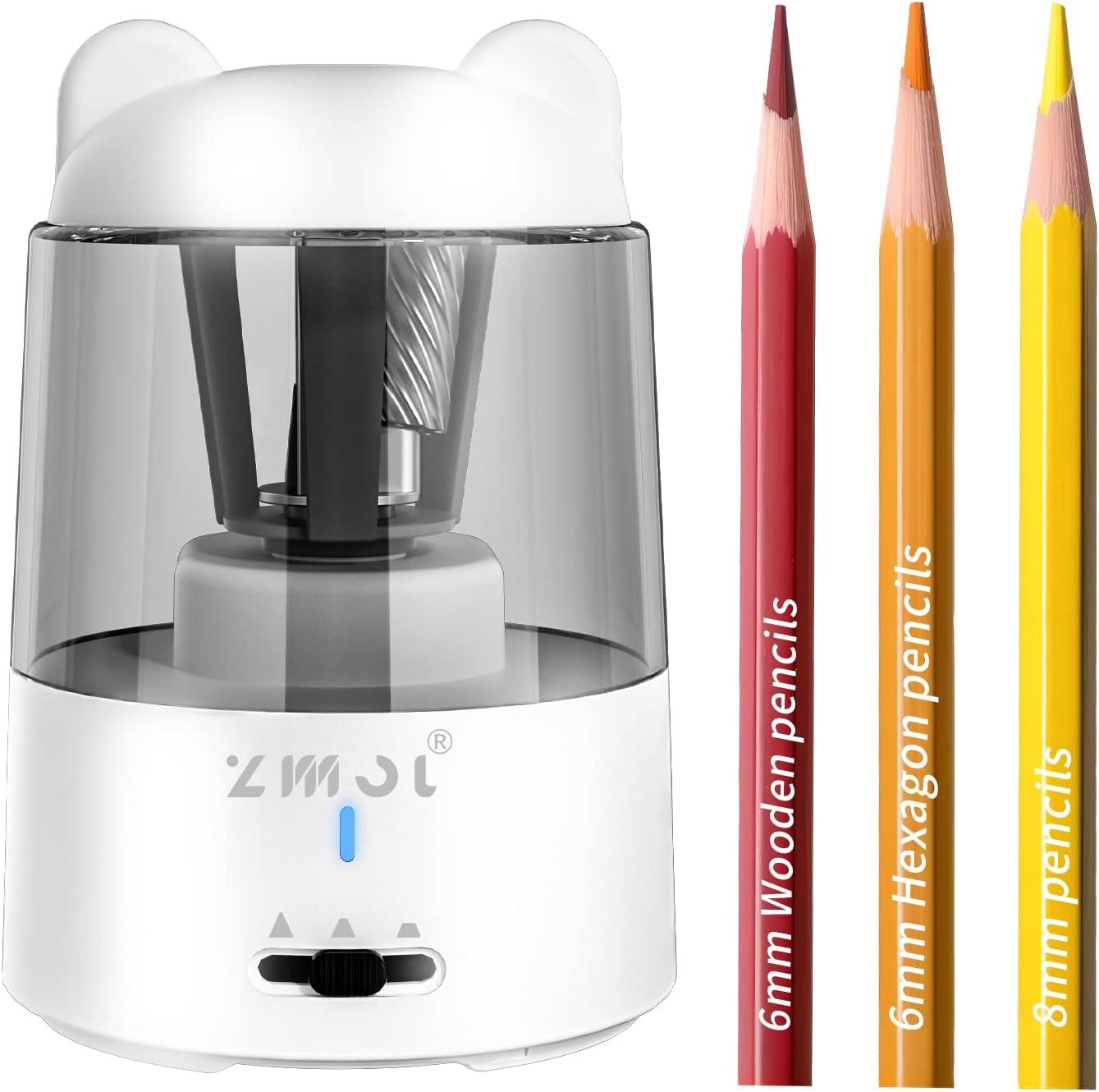 zmol battery powered electric pencil sharpener small battery operated pencil sharpeners fast sharpen suitable