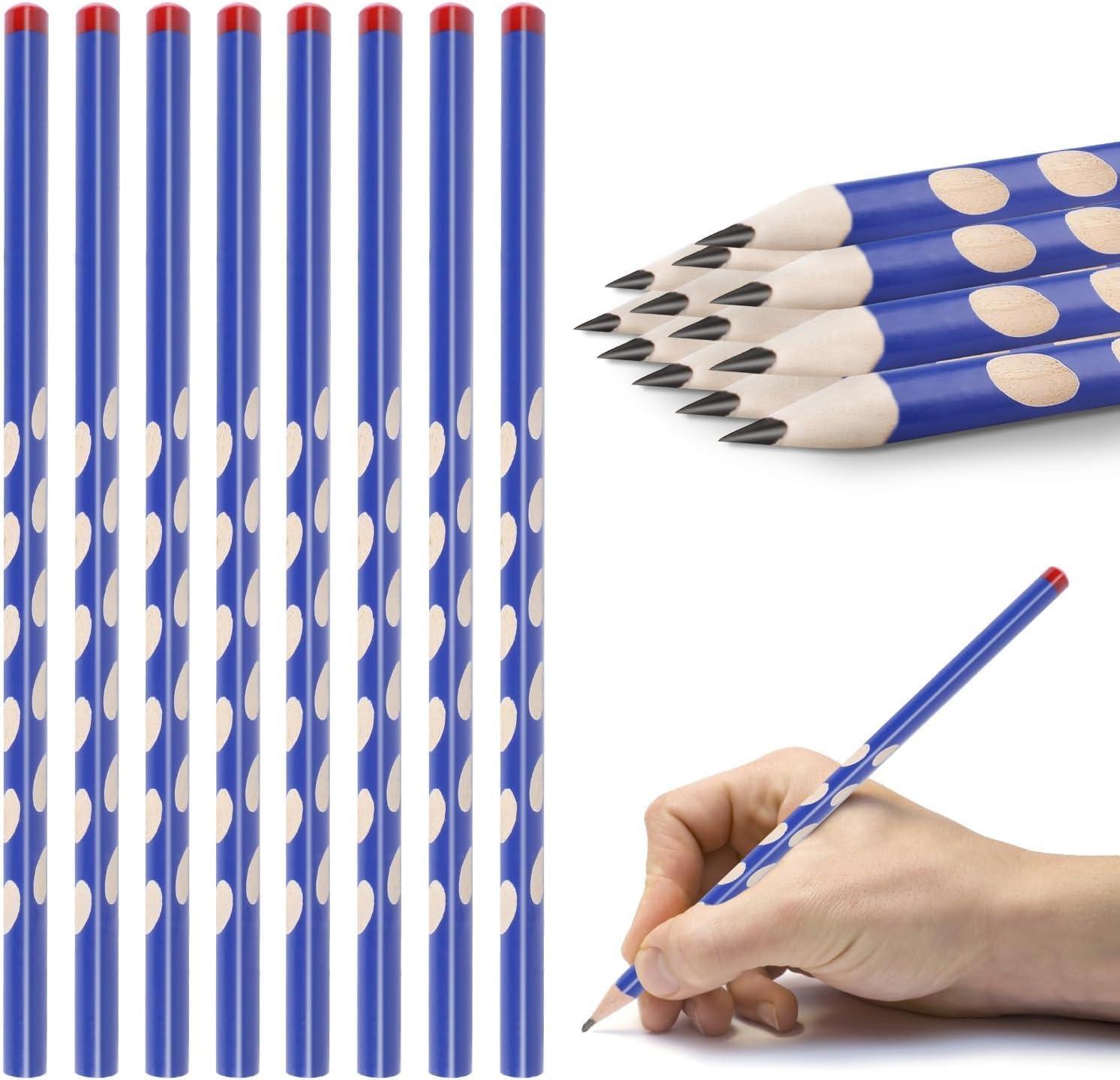 cavla 30 pcs hb pencils triangle holes pencils children s learning pencils easy entry pencils  cavla