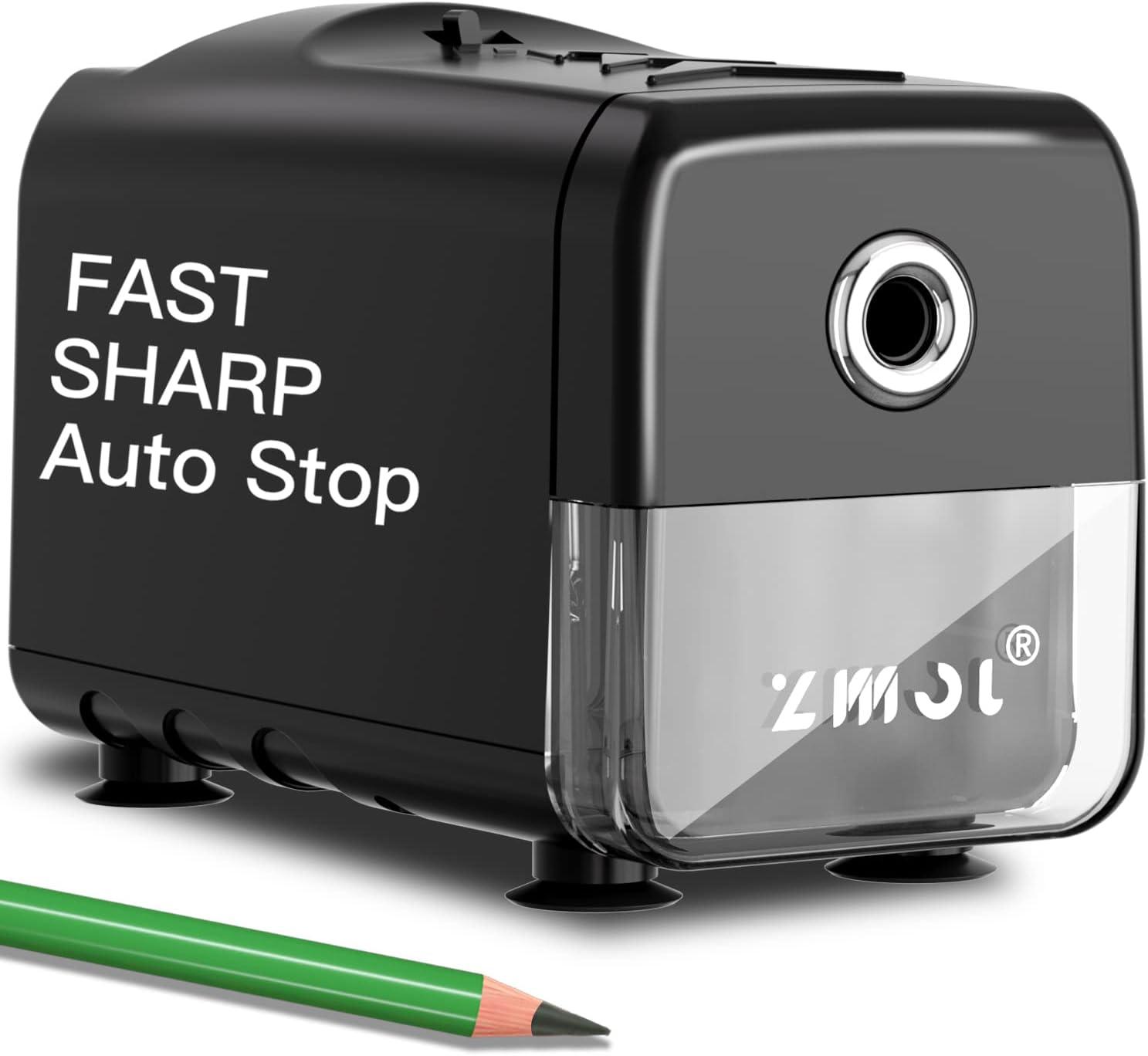 Zmol Electric Pencil Sharpeners Heavy Duty Classroom Pencil Sharpeners For Colored Pencil