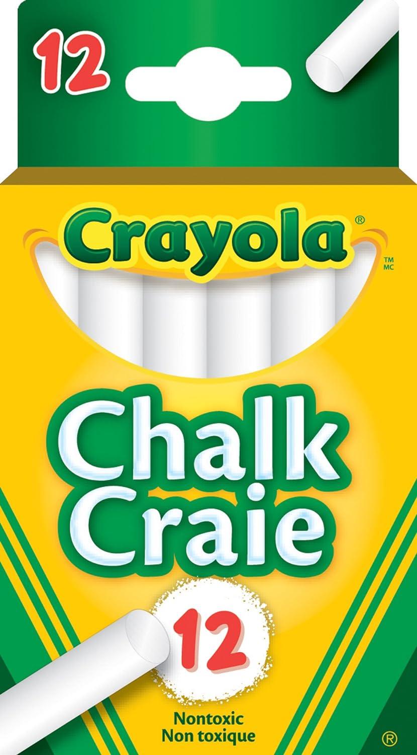 Crayola 12 Swan White Chalk Arts And Crafts 51-0312