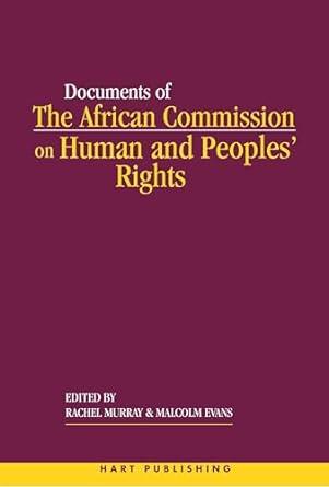 the african commission on human and peoples rights and international law 1st edition rachel murray
