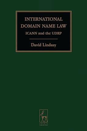 international domain name law 1st edition david lindsay 1841135844, 9781841135847