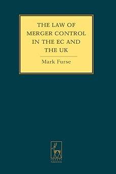the law of merger control in the ec and the uk 1st edition mark furse 1841135259, 9781841135250