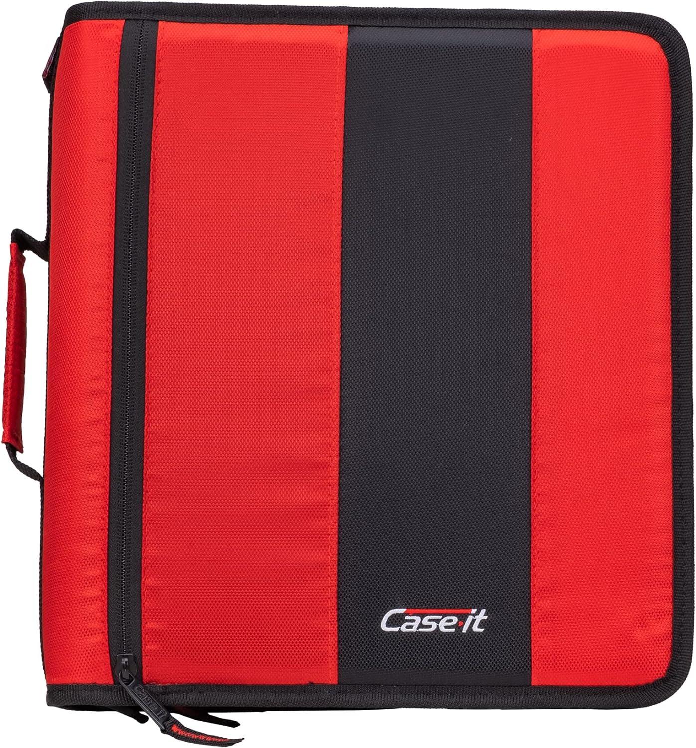 case-it the classic zipper binder - 2 inch o-rings - multiple pockets - 800 sheet capacity - comes with