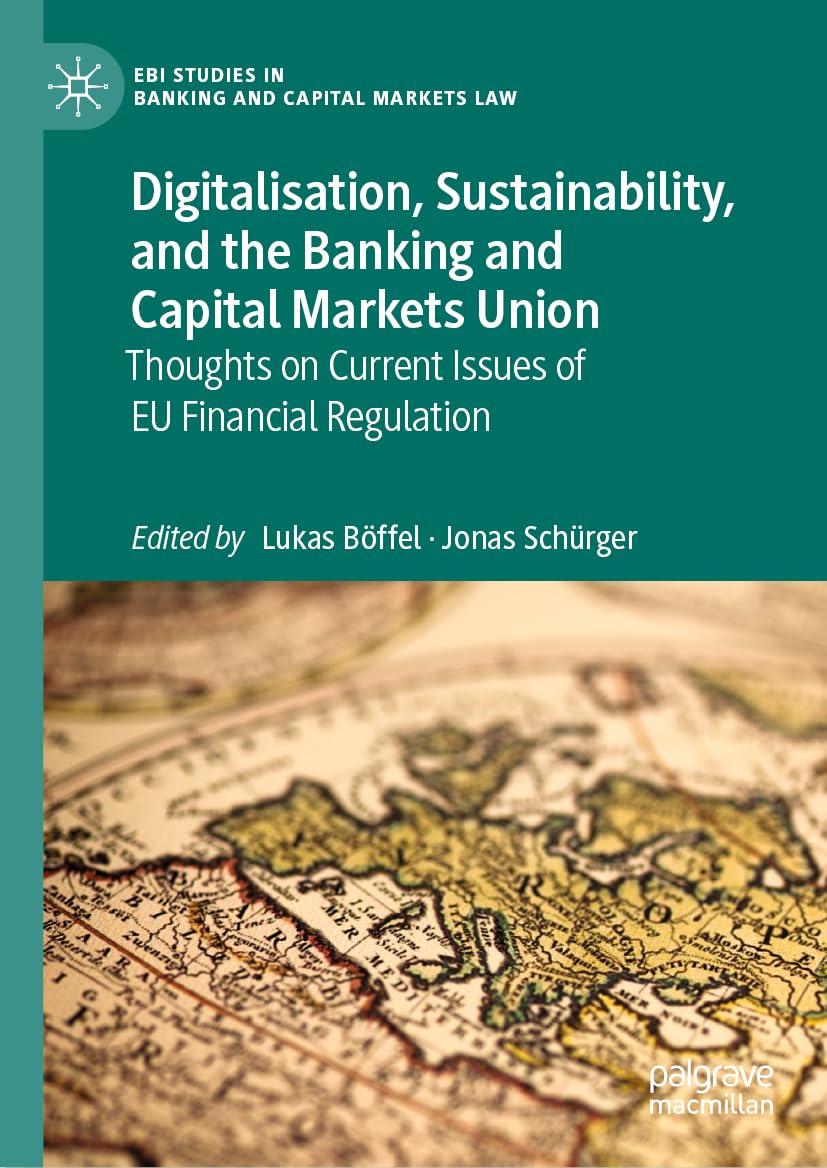 digitalisation sustainability and the banking and capital markets union thoughts on current issues of eu
