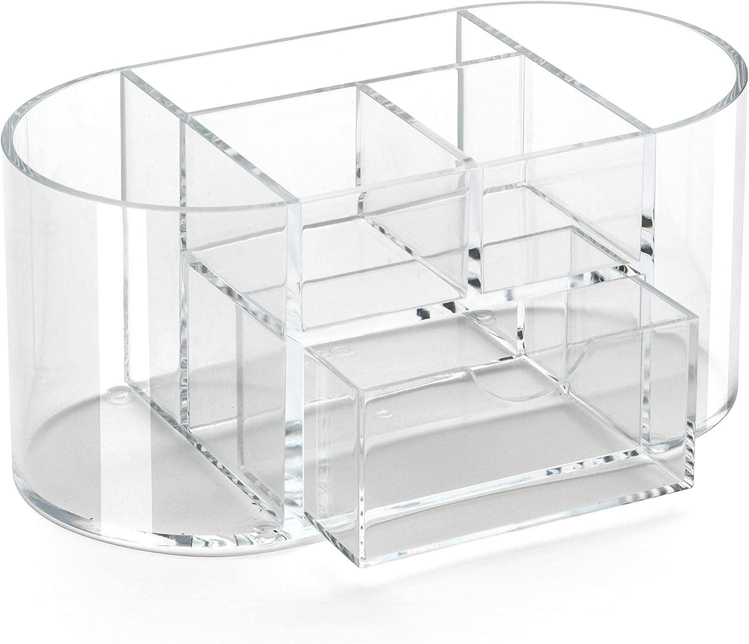 osco clear acrylic desk organiser with drawer  osco b08t66pggt