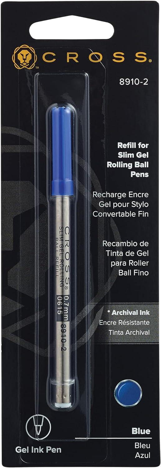 cross gel ink rolling ball slim medium refill for selectip pens in blue 8910-2 original refill for cross