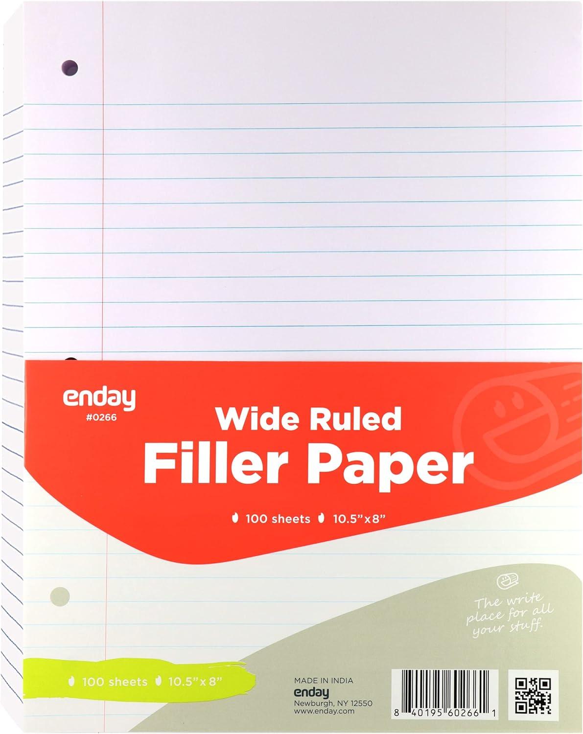 emraw wide ruled filler paper perfect for normal everyday notetaking 8  emraw b08jx9z7kk