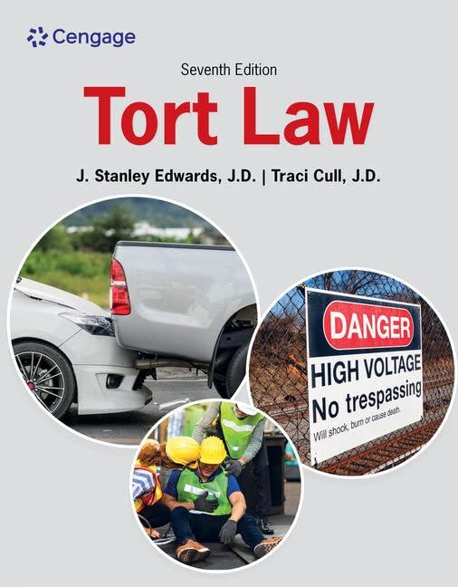 tort law 7th edition j. stanley edwards, traci cull 0357454804, 978-0357454800