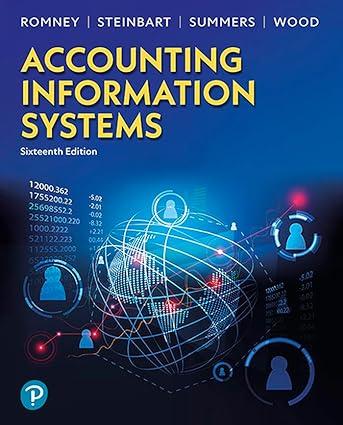 accounting information systems 16th edition marshall b romney, paul j. steinbart, scott l. summers, david a.