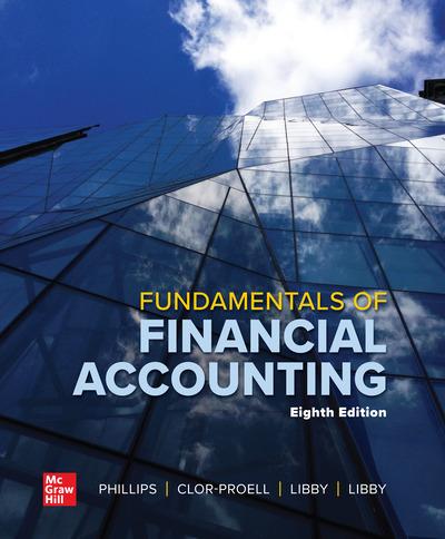 fundamentals of financial accounting 8th edition fred phillips, shana clor-proell, robert libby, patricia