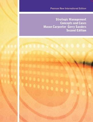 strategic management concepts and cases 2nd edition mason carpenter, gerry sanders 1292020776, 978-1292020778