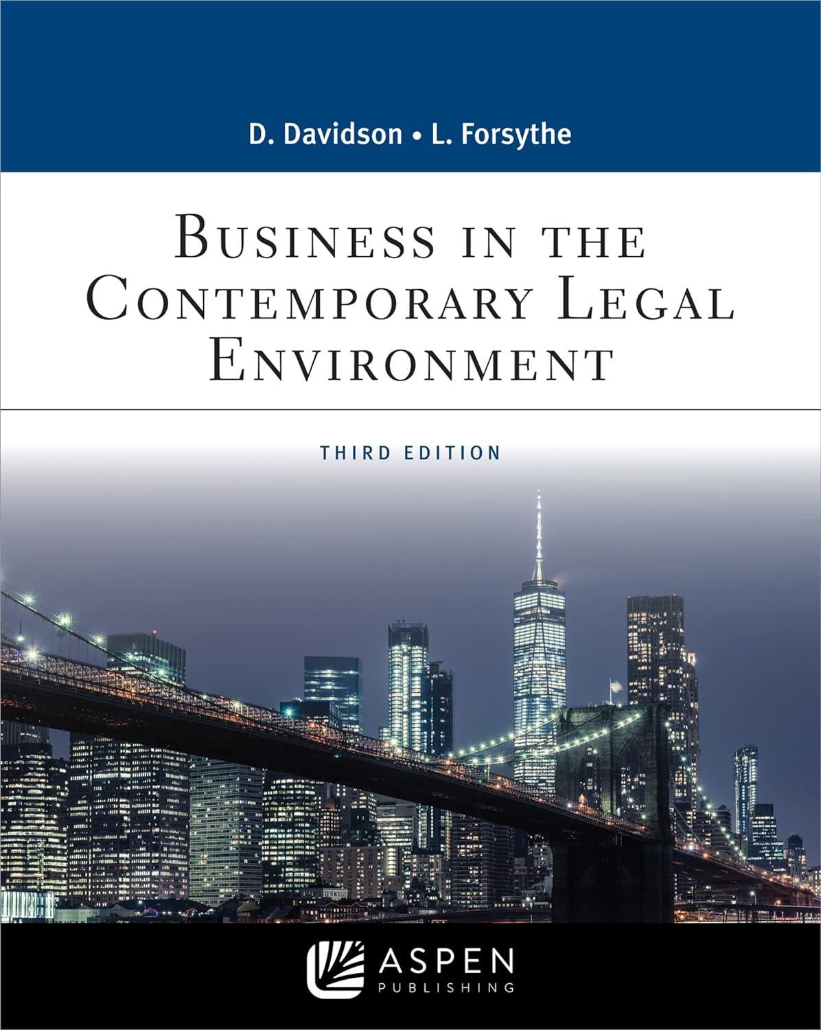 Business In The Contemporary Legal Environment