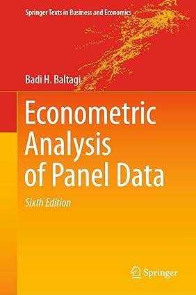Econometric Analysis Of Panel Data