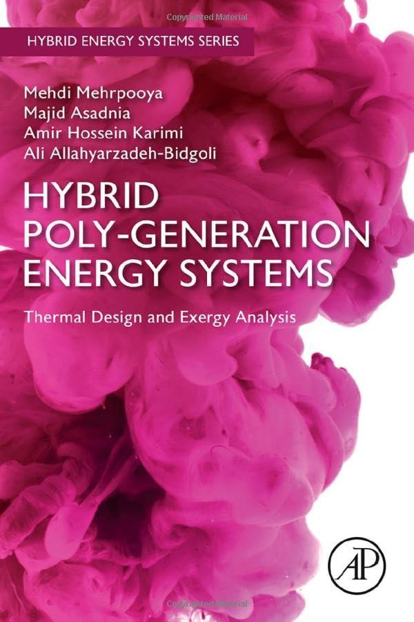 hybrid poly generation energy systems thermal design and exergy analysis 1st edition mehdi mehrpooya, majid
