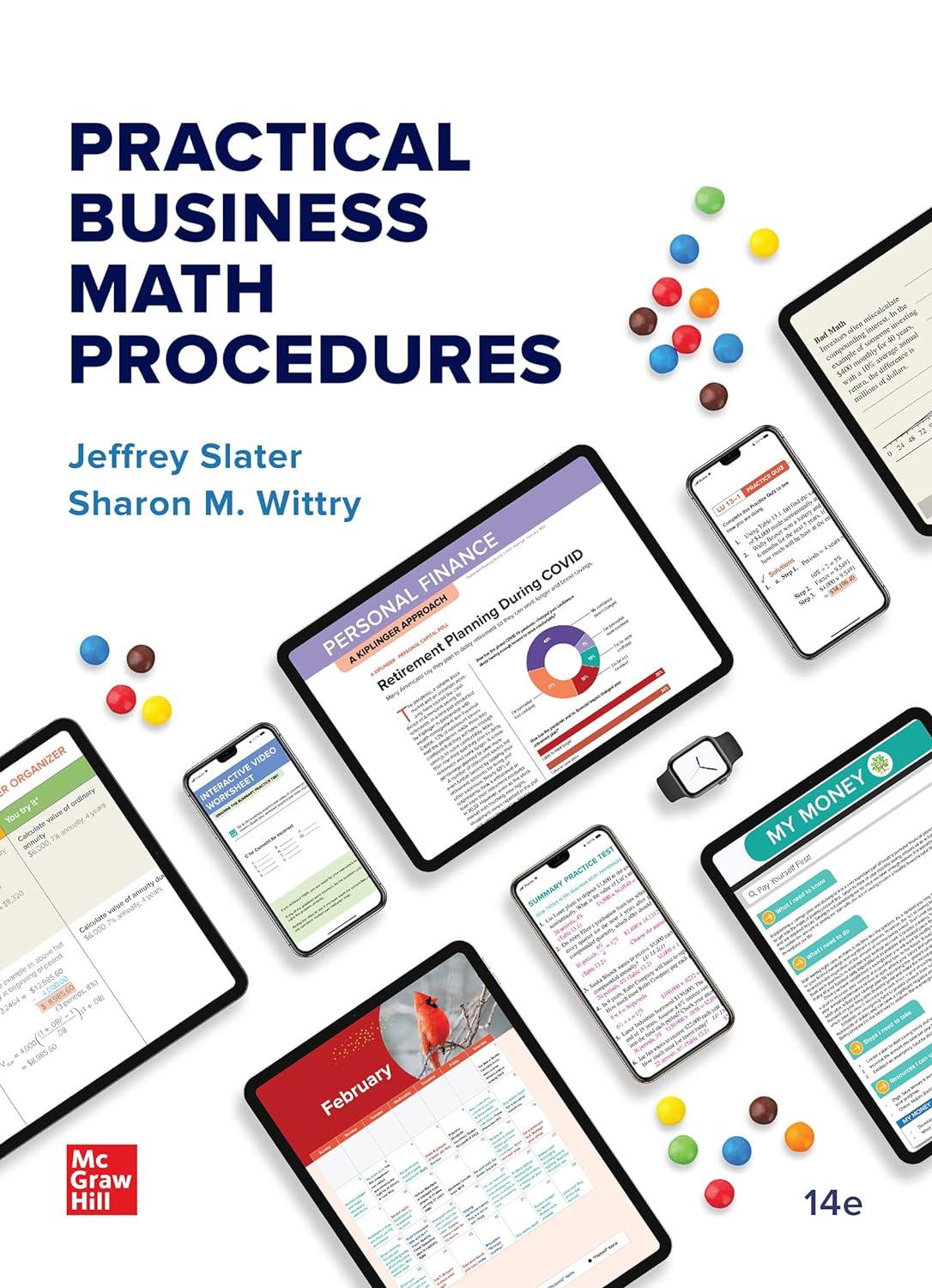 practical business math procedures 14th edition jeffrey slater, sharon wittry 1264098383, 978-1264098385