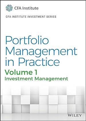 portfolio management in practice volume 1 1 edition cfa institute 1119743699, 978-1119743699