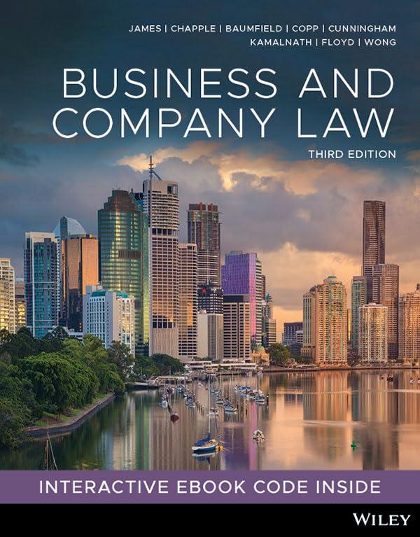 business and company law 3rd edition nickolas james, ellie (larelle) chapple, richard baumfield, richard