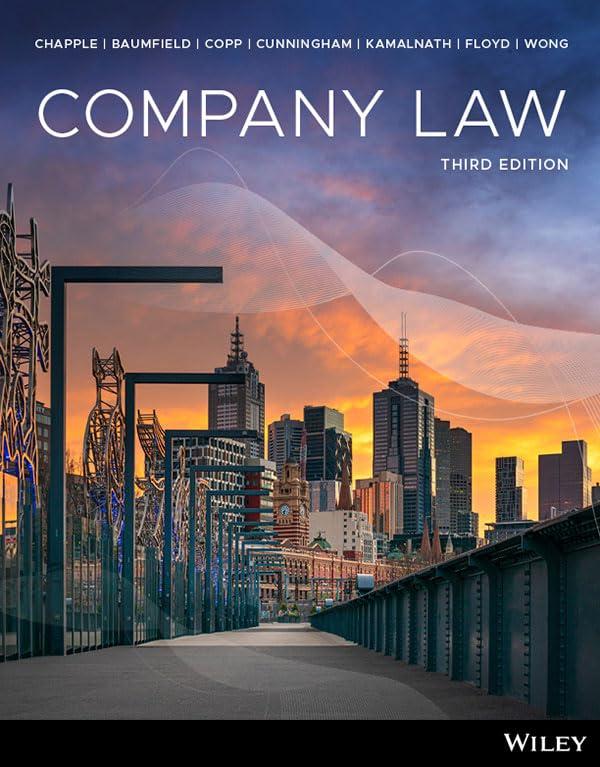 company law 3rd edition ellie (larelle) chapple, richard baumfield, richard copp, robert cunningham, akshaya